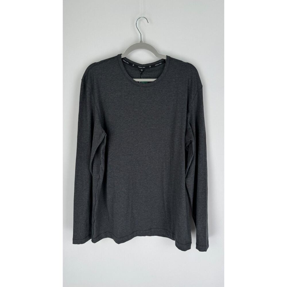 Public Rec Mens Go To Tee Long Sleeve Heather Charcoal Shirt Size XL NWT - Picture 3 of 8